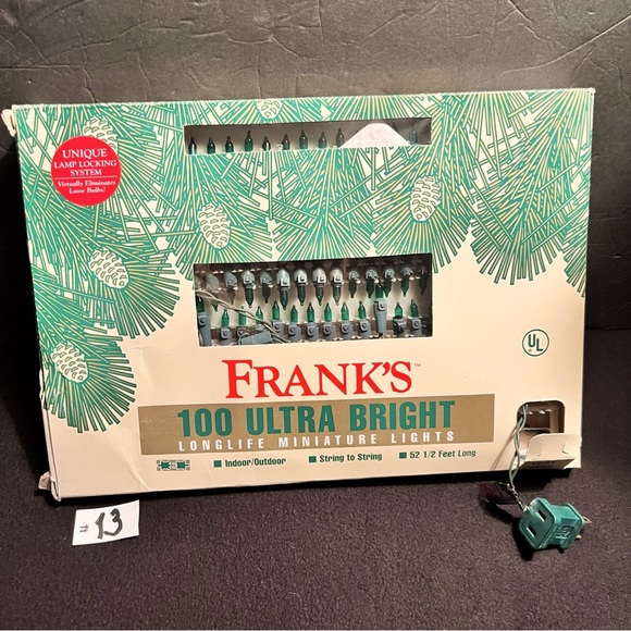 COPY - Vintage FRANKS 100 Ultra Bright Christmas Lights Green New - Picture 5 of 16